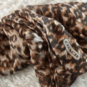 Coach Brown and Black Leopard Print Wrap